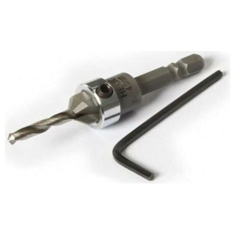 Fasenbohrer mit verstellbarem Anschlag: Holzbohrer mit 4 mm Schneide für 5 mm Schrauben (1/5)