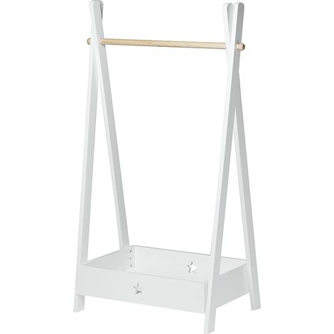 Armadio per bambini con scomparto contenitore 126 x 73 x 43 cm bianco 030008154