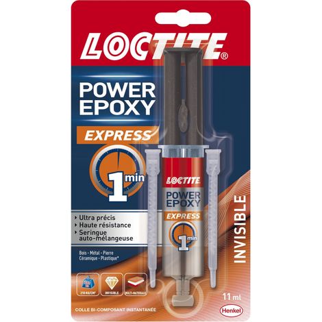 Loctite – Colle epoxy invisible 11ml – Ultra précise – Haute résistance à l’eau, l’huile et aux solvants – Multi-matériaux : bois, métal, verre