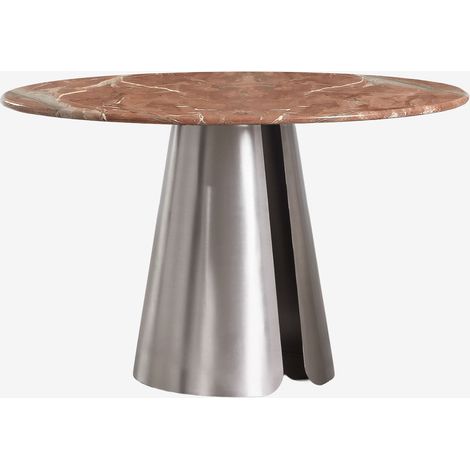 Tavolo da pranzo rotondo Ø120 cm in acciaio inox Baelor SKLUM             (1/5)