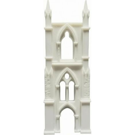 1 fronton gothique, blanc, arche pointue, 15 cm, pour maison poupée et diorama (1/5)