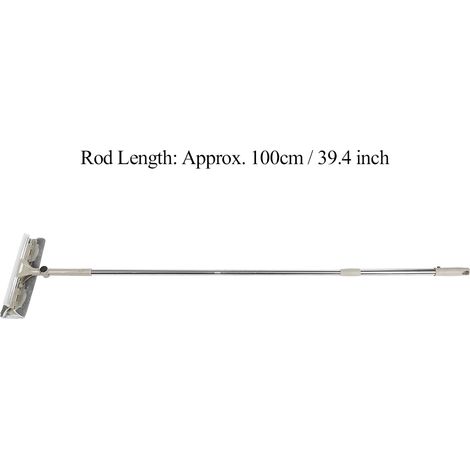 Brosse de nettoyage de vitres rotative à double face, tige longue, kaki (1/5)