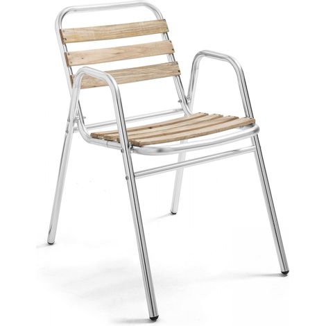 Fauteuil de jardin bois et aluminium (1/8)