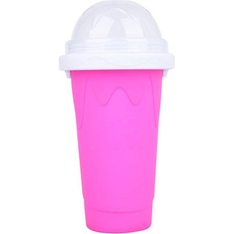 Gobelet à smoothies écologique à double paroi en silicone rouge, idéal pour la maison. (1/5)
