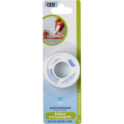 Nastro teflon ep.0,075 x l.12 mm x l.12 m GEB GEB
