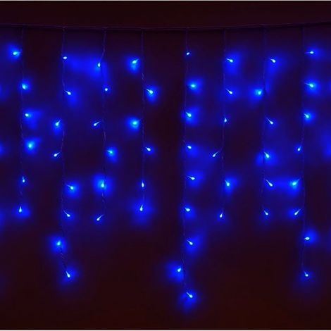 gloca Tenda 200LED 3m X 1m Filo Bianco Flash Bianco IP65 (Luce Blu) (1/4)