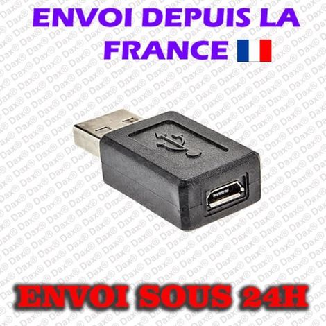 NEW Dax® Adaptateur USB Male vers Micro USB Femelle