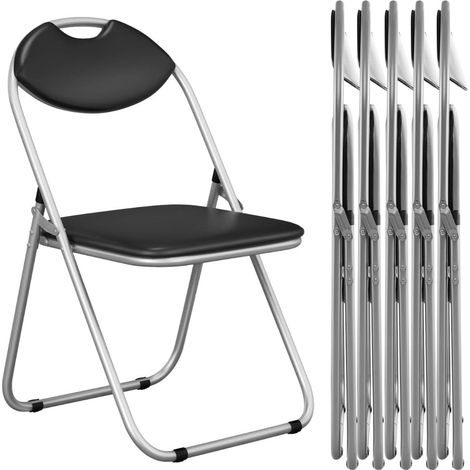 Set da 6 sedie pieghevoli con struttura in metallo e seduta imbottita