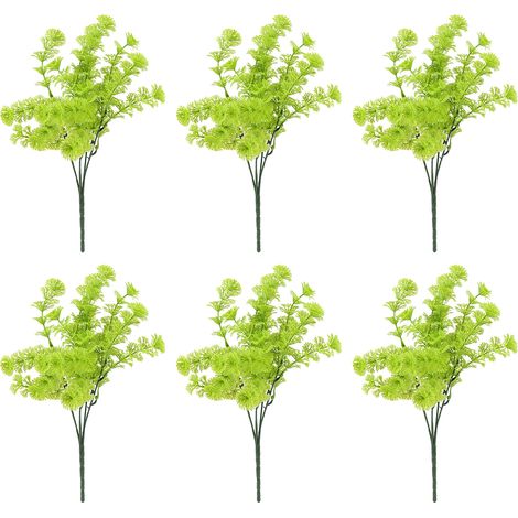 Lot de 6 Plantes Artificielles Bouddha Vertes, Hauteur 32.5 Cm, Décoration Intérieure KZQ (1/2)