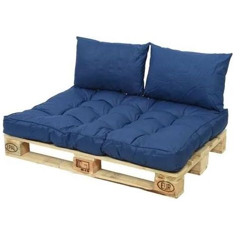 Jardideco Loungekissen-Set für Paletten Blau