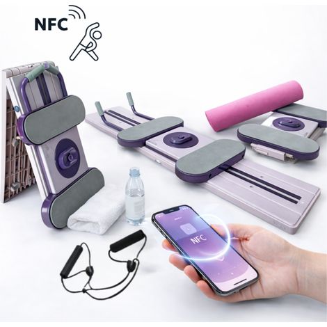 Tabla de Pilates, estiramientos interactivos, fitness, cardio, Pilates, bandas de resistencia, colchoneta Bloom. (1/5)