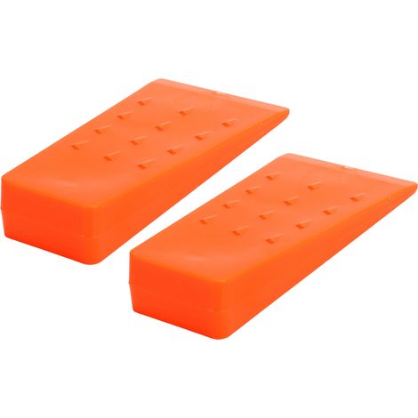 Lot de 2 coins d'abattage en plastique pour la coupe d'arbres, accessoires et outils de bûcheronnage pour tronçonneuses (1/5)