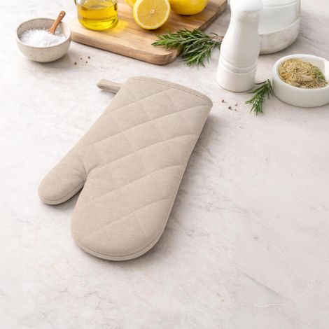 Gant de cuisine en coton 16x32 cm CHAMBRAY rose, par Soleil d'Ocre