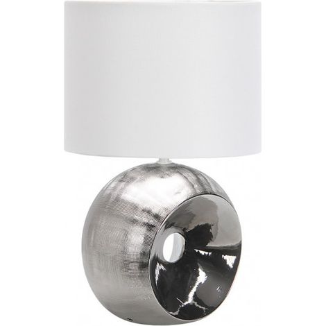 FABRILAMP 160071020 Ceramica Ea 1xe27 Paralume Cromato Bianco 52x30x30 Cm