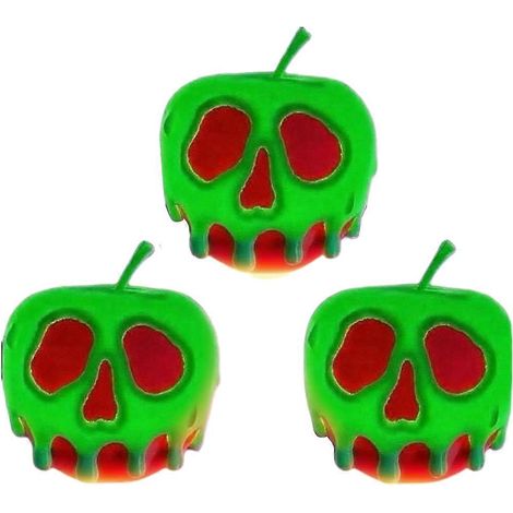 Décoration lumineuse d'Halloween Pomme d'amour empoisonnée avec bougeoir pour bougie chauffe-plat en forme de pomme 3D enchantée (1/5)
