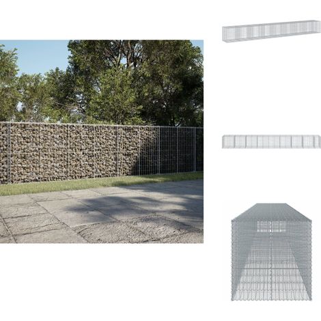 Panier gabion avec couvercle 850x100x100 cm fer galvanisé - Panier Gabion - Paniers Gabion - Mur En Gabion - Gabion (1/5)