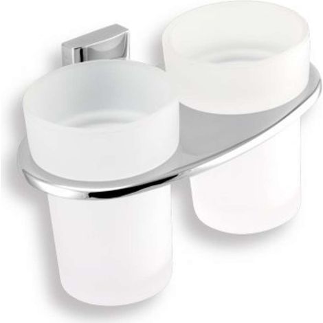 Novaservis Metalia 12 - Doppelbecherhalter, glas/chrom 0257,0