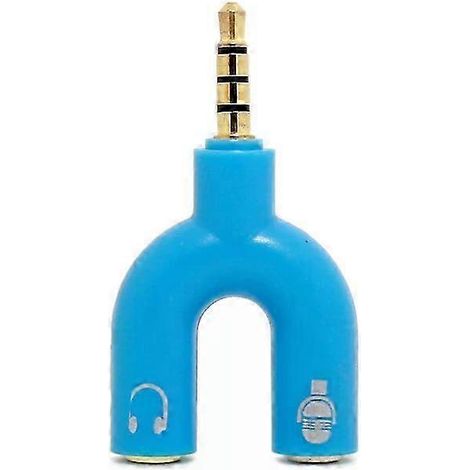 Adaptateur audio 3,5 mm en forme de U (1 vers 2), répartiteur audio stéréo, convertisseur microphone et karaoké, adaptateur jack bidirectionnel pour casque audio 2025 (1/5)