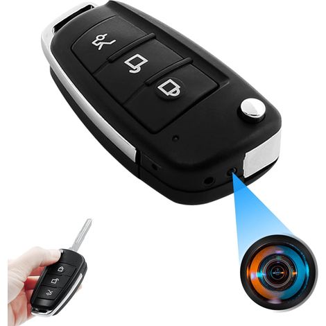 Caméra Espion Porte Clés, Mini Camera Cachée de Voiture 1080P HD Caméra de Surveillance Discret Détection de Mouvement Vision Nocturne (1/5)