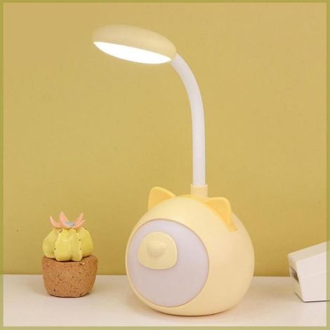 Cocosity lampe de table pour le soin des yeux (Jaune)Lampe De Bureau LED Eye Caring USB Rechargeable linge lampe Chaton Jaune (1/5)