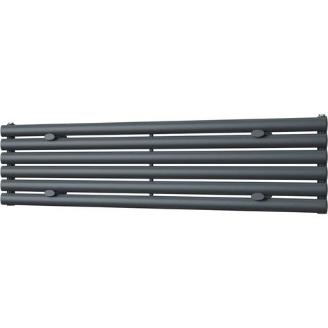 Omeara Axis - Anthracite Horizontal Radiator H348mm x W1400mm Single Panel (1/3)