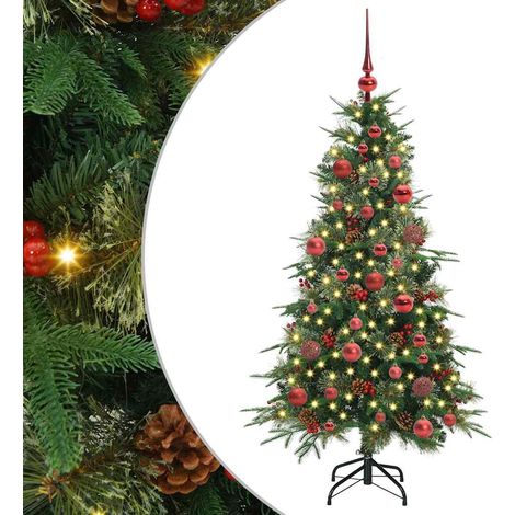 Artificial Hinged Christmas Tree Green 150 cm PE and PVC vidaXL