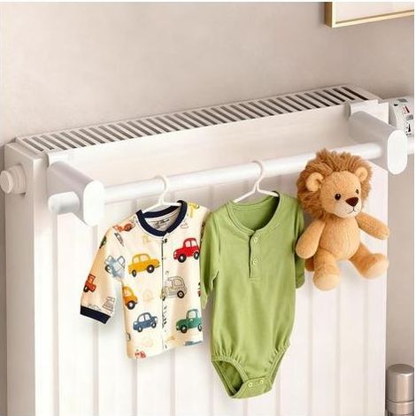 30cm Porte serviettes pour radiateur sèche linge, porte vêtements de de rangement pour radiateur de chauffage de 0,3 2 m pour salle de bain (1/5)