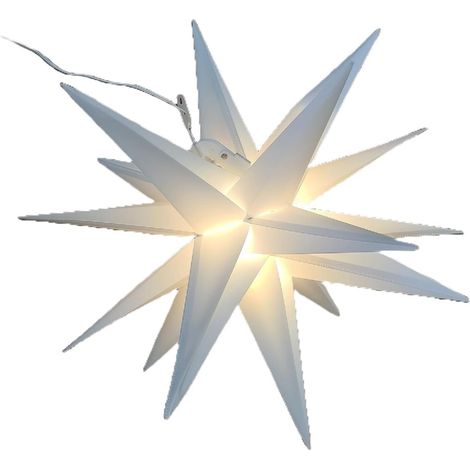 LED Stern Kunststoff weiß Ø58cm LED warmweiß Leuchtdeko Weihnachten Lichter XMAS (1/5)