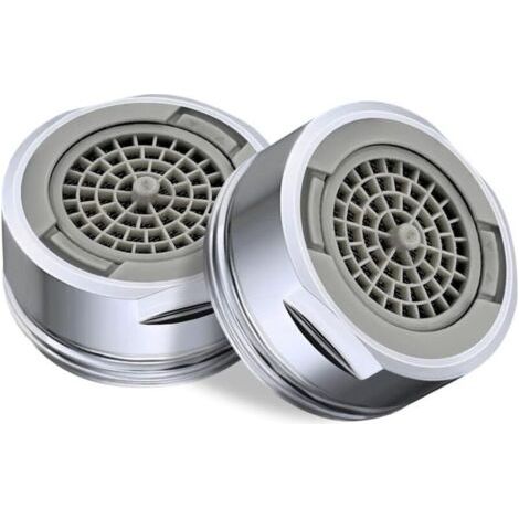 2 Pièces Mousseur Robinet M24 en Laiton, Angle de Sortie D'eau Réglable Aérateur, Filtre de Nettoyage Amovible, Economiseur D'eau pour Robinet, 2Modes D'eau Pétillante, pour Salle de Bain et Cuisine