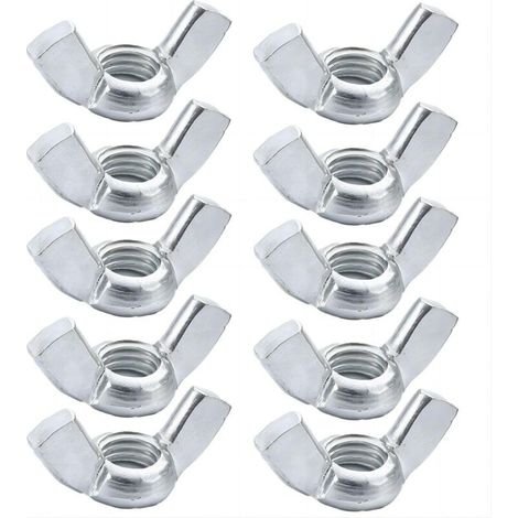 10 Pièces Écrou Papillon M10 en Acier Inoxydable, Wing Nuts, pour Boulon, Utilisation Intérieure et Extérieure (1/5)