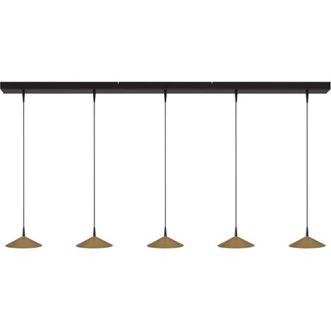 Lampe suspendue à 5 lumières Ceppo noir avec or Ø 18cm - 2151-05-02-160-5-18 (1/3)
