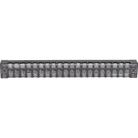 Bloc de bornes double rangée TB‑1520L, 20 pôles, 600V 15A, lot de 25 unités - Connecteur de câblage électrique (1/5)