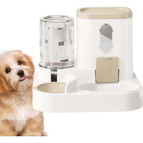 Katzenfutter- und Tränkeset, automatischer Futter- und Wasserspender Automatischer Wasserspender-Futterspender-Set Katzenwasserspender mit großer Kapazität, Futterspender für Katzen, Hunde, Hausti (1/5)