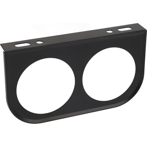 Staffa universale per tachimetro per auto con pannello indicatori in metallo a 2 fori da 52 mm per veicoli (NERO)