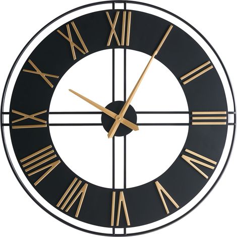 Wanduhr PERIGNY 80 cm Metall Schwarz (1/5)