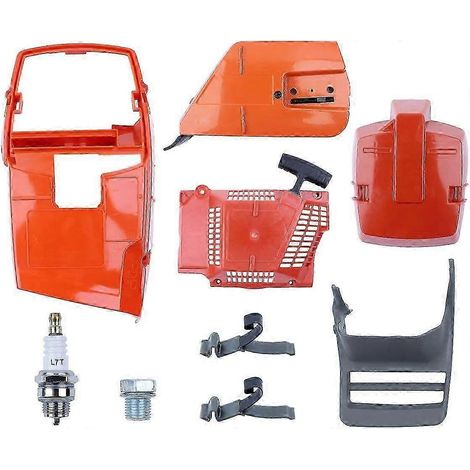 Pièces détachées pour tronçonneuses Husqvarna 372, 365, 362 et 371 : cache-cylindre, carénage de moteur, couvercle de frein, poignée de démarreur avant (1/5)