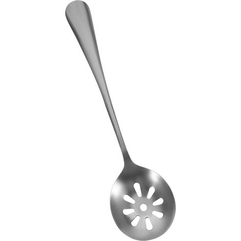 Cuillère à trous inox 1 pièce, petit ustensile ergonomique réutilisable pour dîner, buffet ou usage quotidien (1/5)