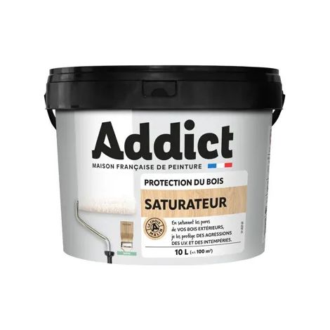 Saturateur Incolore Addict 10l Protection Bois Incolore Longue Durée - Addict
