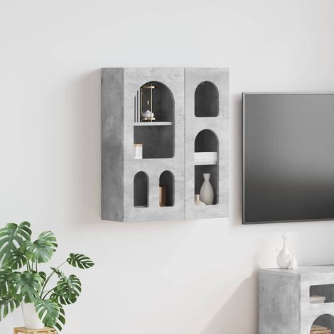 vidaXL Armadio pensile Grigio cemento 59 x 20 x 71.5 cm