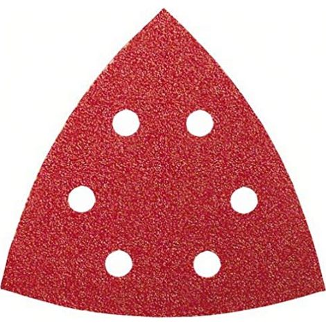 BOSCH - 5 FOGLI ABRASIVI PER LEVIGATRICEDELTA 93MM GRANA 240 6 FORI VELCRO (1/3)