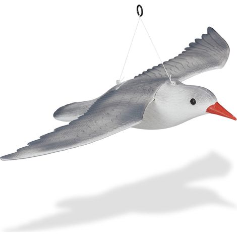 Gaviota voladora que asusta a los pájaros