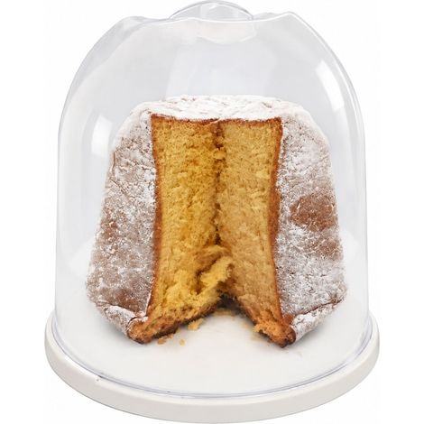 Porta panettone con coperchio a campana trasparente con 3 chiusure di sicurezza - Diametro interno 25 cm (1/5)