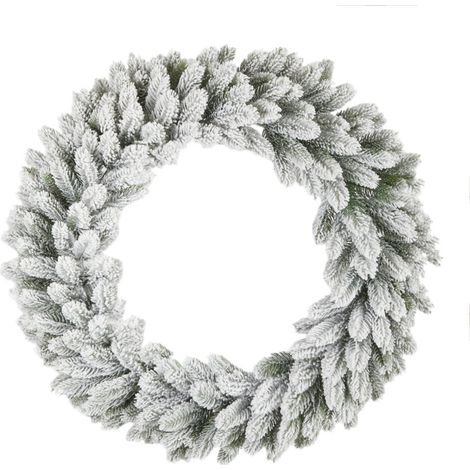 ARPIMEX Corona Pino di Natale Innevata D 80 Cm Bianco Pe