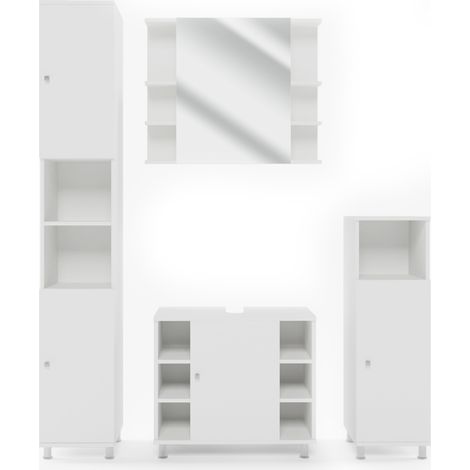 Badmöbel-Set Fynn, Weiß, 4 Teile, Vicco
