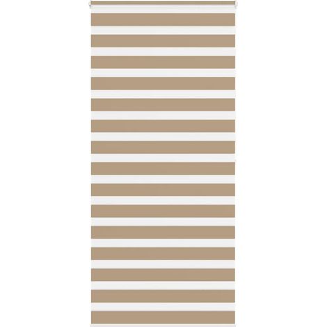 Store zèbre marron sable largeur du tissu 100,9 cm polyester (1/5)