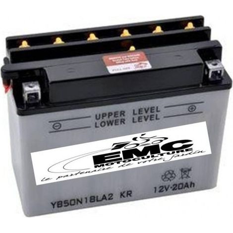 Batterie moto 12V 18Ah – Borne + à droite – Livrée avec acide – Compatible avec modèles Outils Wolf A80B – Tashima