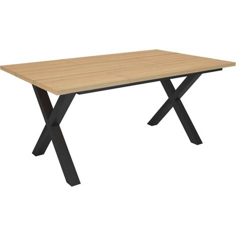 Mesa de comedor Adamuz de 167x90x74 cm, color roble soft (1/4)