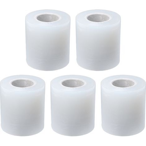 Lot de 5 rubans adhésifs pour greffage, 7 cm, transparents, en PE, pour pépinières, rubans de réparation pour plantes, pour le regroupement, l'emballage et le conditionnement (1/5)