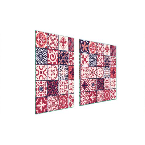 Assiette en verre et planche à découper mosaïque 100x52 (1/5)