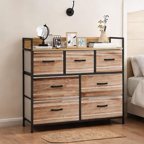 Armoire de rangement chêne en tissu non tissé 98 x 29 x 85 cm (1/5)